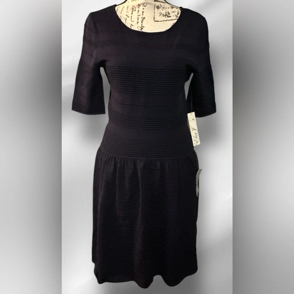 Eliza J Elegant Navy Midi Dress